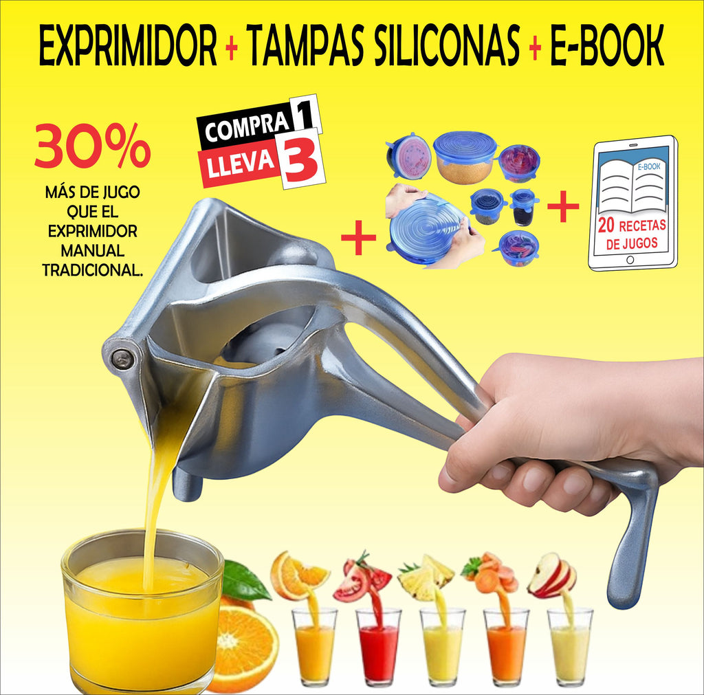 🍊 JugoFácil Pro™ – Más jugo, menos esfuerzo 🔥 ¡Exprime frutas sin fuerza, sin enchufes y sin desperdicio!