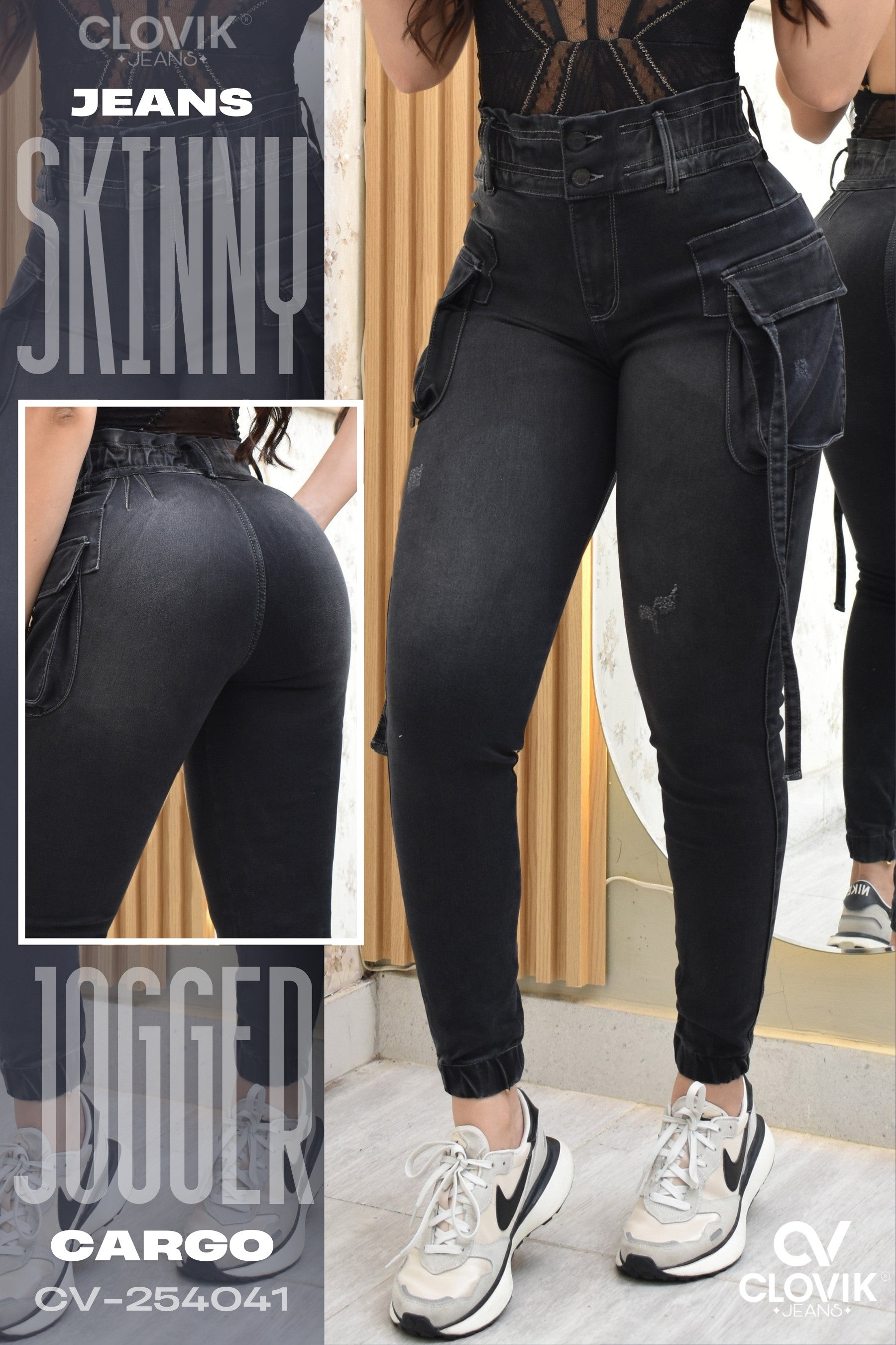 JEANS JOGGER ESTILO CARGO REF. CV-254041